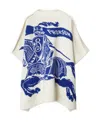 Burberry Cape Mit Horsebit-print In Blue
