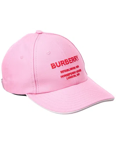 Burberry Horseferry Baseball Cap In Pink