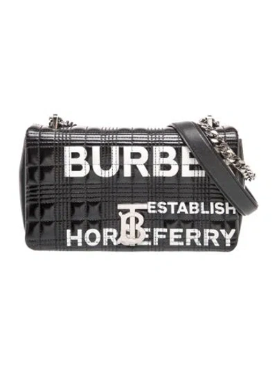 Pre-owned Burberry Horseferry Check Lola In Black