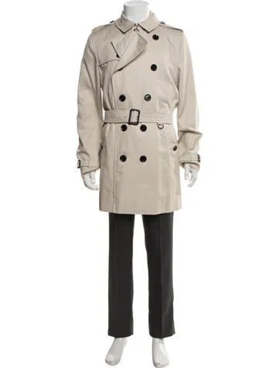 Pre-owned Burberry Horseferry Check Pattern Trench Coat In Neutrals
