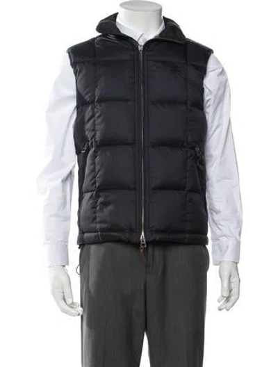 Pre-owned Burberry Horseferry Check Pattern Vest In Black