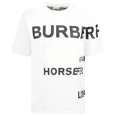 Pre-owned Burberry Horseferry Cotton T-shirt White