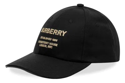 Pre-owned Burberry Horseferry Embroidered-logo Baseball Cap Black