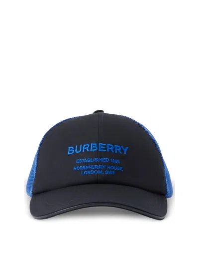 Burberry Horseferry Logo Baseball Cap In Blue