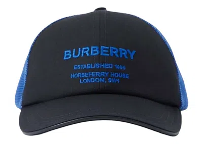 Pre-owned Burberry Horseferry Logo Cap In Navy Blue