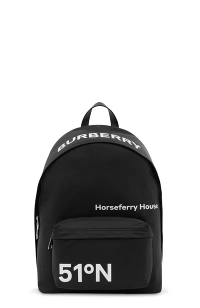 Burberry Horseferry Logo-print Backpack In Burgundy