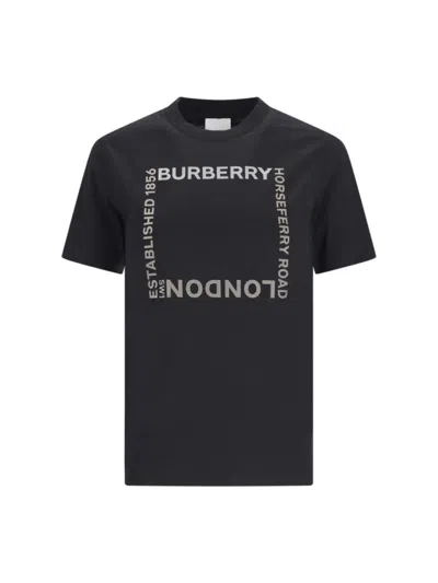 Burberry "horseferry" Logo T-shirt – Black