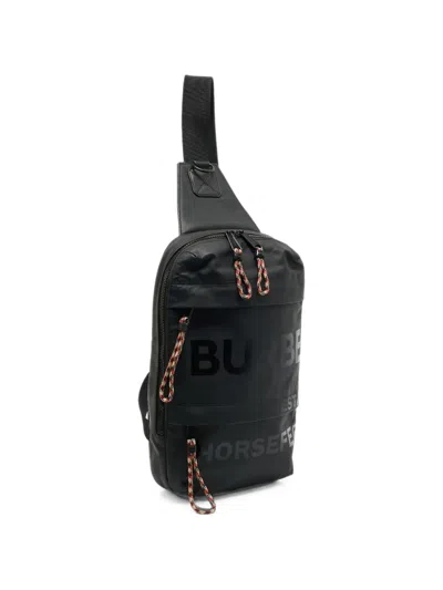 Pre-owned Burberry Horseferry Print Backpack In Black