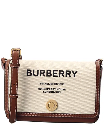 Burberry Horseferry Print Canvas & Leather Shoulder Bag