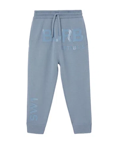 Burberry Horseferry-print Track Pants In Blue