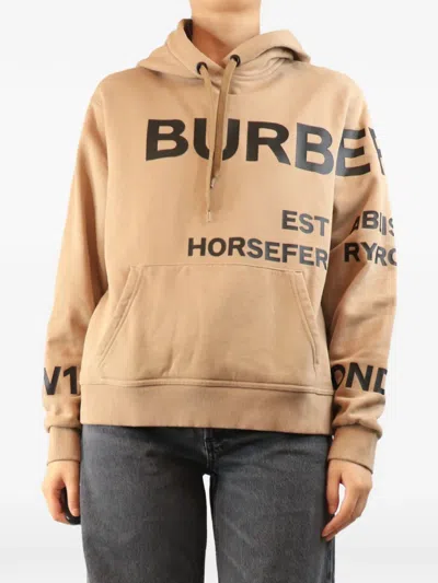 Pre-owned Burberry Horseferry Printed Hoodie In Neutral