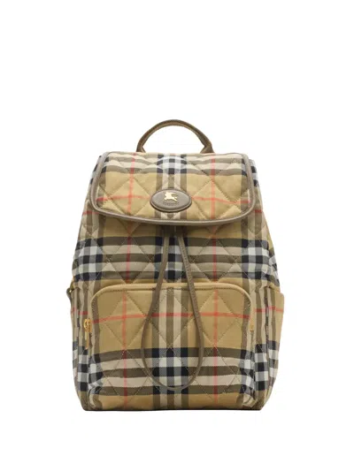 Burberry Horseshoe Backpack In Brown