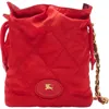 Burberry Horseshoe Chain Pouch In Red