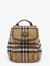 Burberry Mini Horseshoe Quilted Check Backpack In Sand