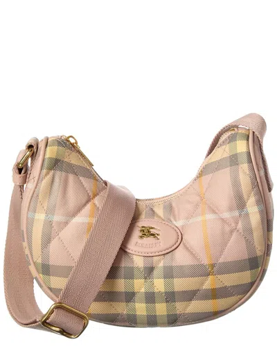 Burberry Horseshoe Check Quilted Canvas Hobo Bag In Multi