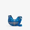 Burberry Check Horseshoe Cross-body Bag In Black