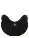 Burberry Curved Quilted Black Handbag With Gold-tone Hardware In Gray