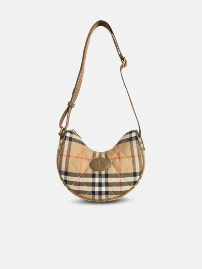 Burberry 'horseshoe' Crossbody Bag In Sand Polyamide