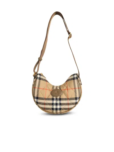 BURBERRY BURBERRY 'HORSESHOE' CROSSBODY BAG IN SAND POLYAMIDE WOMEN