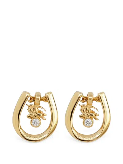 Burberry Horseshoe Earrings In Gold