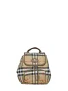 Burberry Horseshoe Mini Backpack In Beige