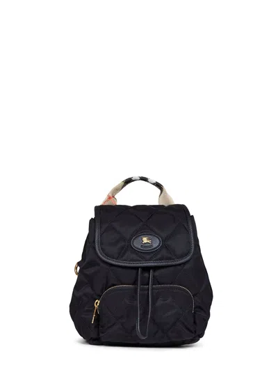 Burberry Horseshoe Mini Backpack In Black