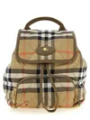 Burberry Beige Horseshoe Mini Backpack In Brown