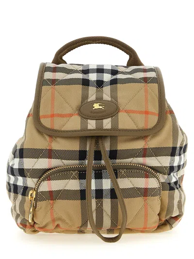 Burberry 'horseshoe' Mini Backpack In Sand