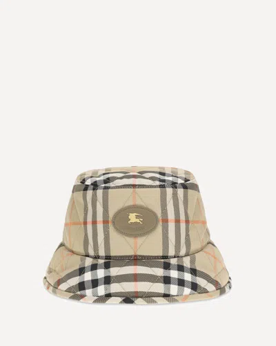 BURBERRY HORSESHOE QUILTED BUCKET HAT