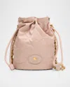 Burberry Horseshoe Quilted Nylon Pouch Bag In Pink
