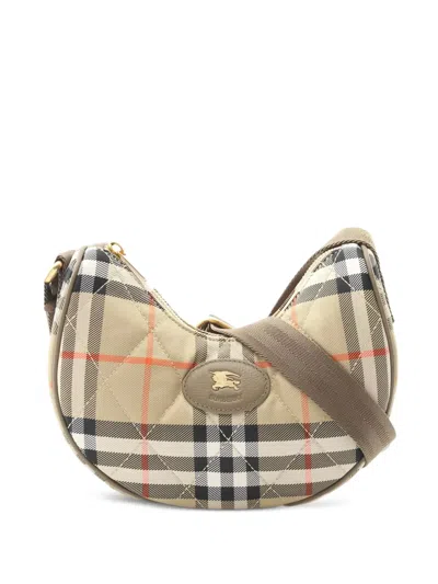 Pre-owned Burberry Horseshoe Quilted Shoulder Bag In Neutral