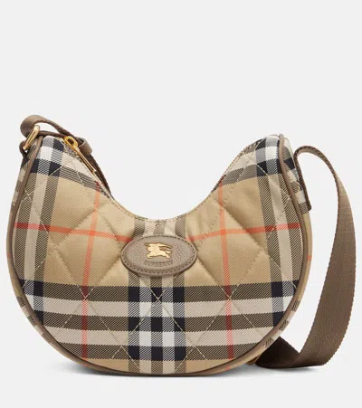 BURBERRY HORSESHOE SMALL CHECK CROSSBODY BAG
