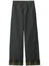 Burberry Ash Coloured Trousers With Lapels In Grau