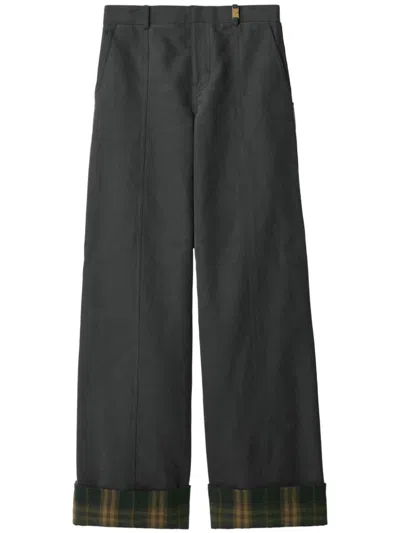 BURBERRY HOSE MIT KARIERTEM BESATZ