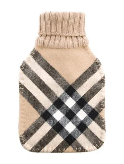 Pre-owned Burberry Hot Water Bottle Nova Check Sleeve In Neutral