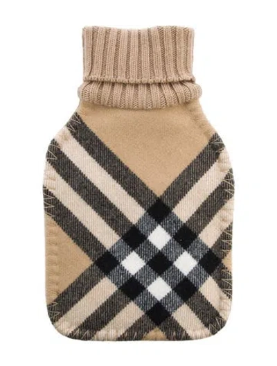 Pre-owned Burberry Hot Water Bottle Nova Check Sleeve W/ Tags In Neutral