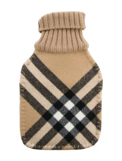 Pre-owned Burberry Hot Water Bottle Nova Check Sleeve W/ Tags In Neutral