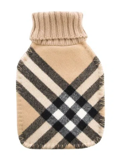 Pre-owned Burberry Hot Water Bottle Nova Check Sleeve W/ Tags In Neutral