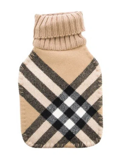 Pre-owned Burberry Hot Water Bottle Nova Check Sleeve W/ Tags In Neutral