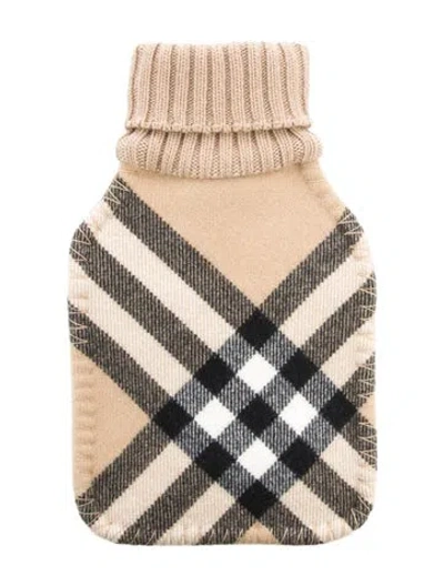 Pre-owned Burberry Hot Water Bottle Nova Check Sleeve W/ Tags In Neutral