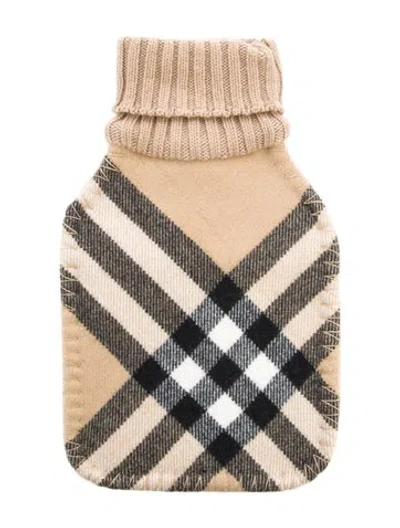 Pre-owned Burberry Hot Water Bottle Nova Check Sleeve W/ Tags In Neutral