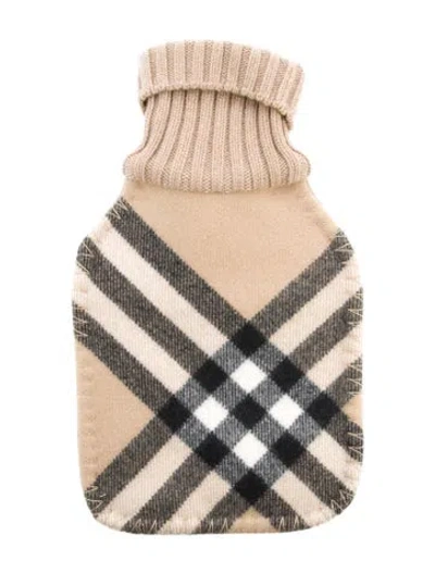 Pre-owned Burberry Hot Water Bottle Nova Check Sleeve W/ Tags In Neutral