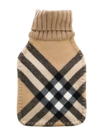 Pre-owned Burberry Hot Water Bottle Nova Check Sleeve W/ Tags In Neutral