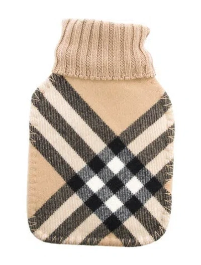 Pre-owned Burberry Hot Water Bottle Nova Check Sleeve W/ Tags In Neutral