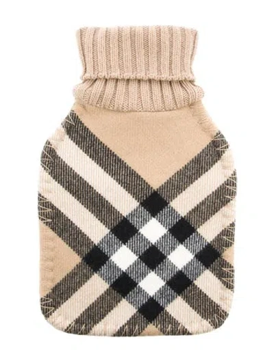 Pre-owned Burberry Hot Water Bottle Nova Check Sleeve W/ Tags In Neutral
