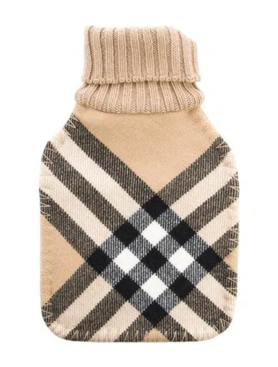 Pre-owned Burberry Hot Water Bottle Nova Check Sleeve W/ Tags In Neutral