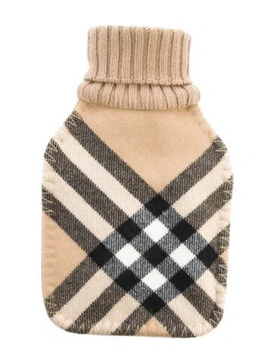 Pre-owned Burberry Hot Water Bottle Nova Check Sleeve W/ Tags In Neutral