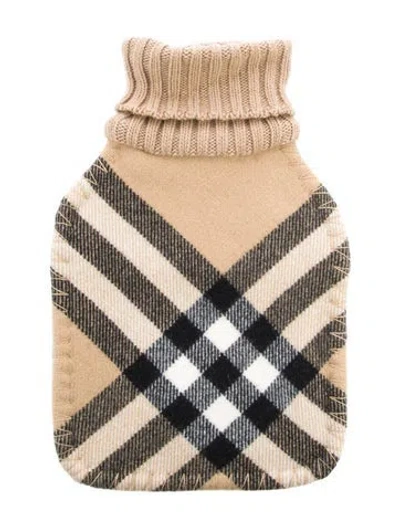 Pre-owned Burberry Hot Water Bottle Nova Check Sleeve W/ Tags In Neutral