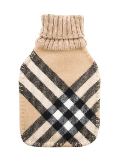 Pre-owned Burberry Hot Water Bottle Nova Check Sleeve W/ Tags In Neutral