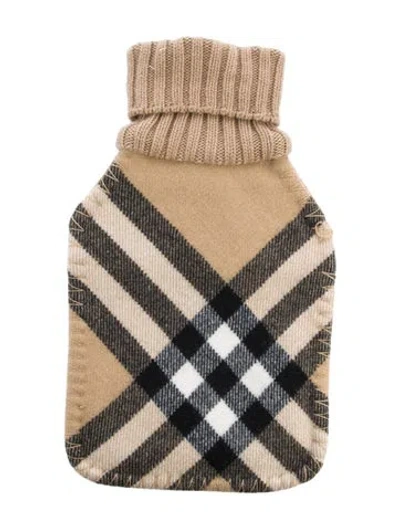 Pre-owned Burberry Hot Water Bottle Nova Check Sleeve W/ Tags In Neutral